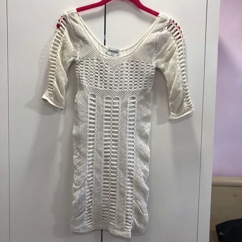 White Bebe bodycon dress